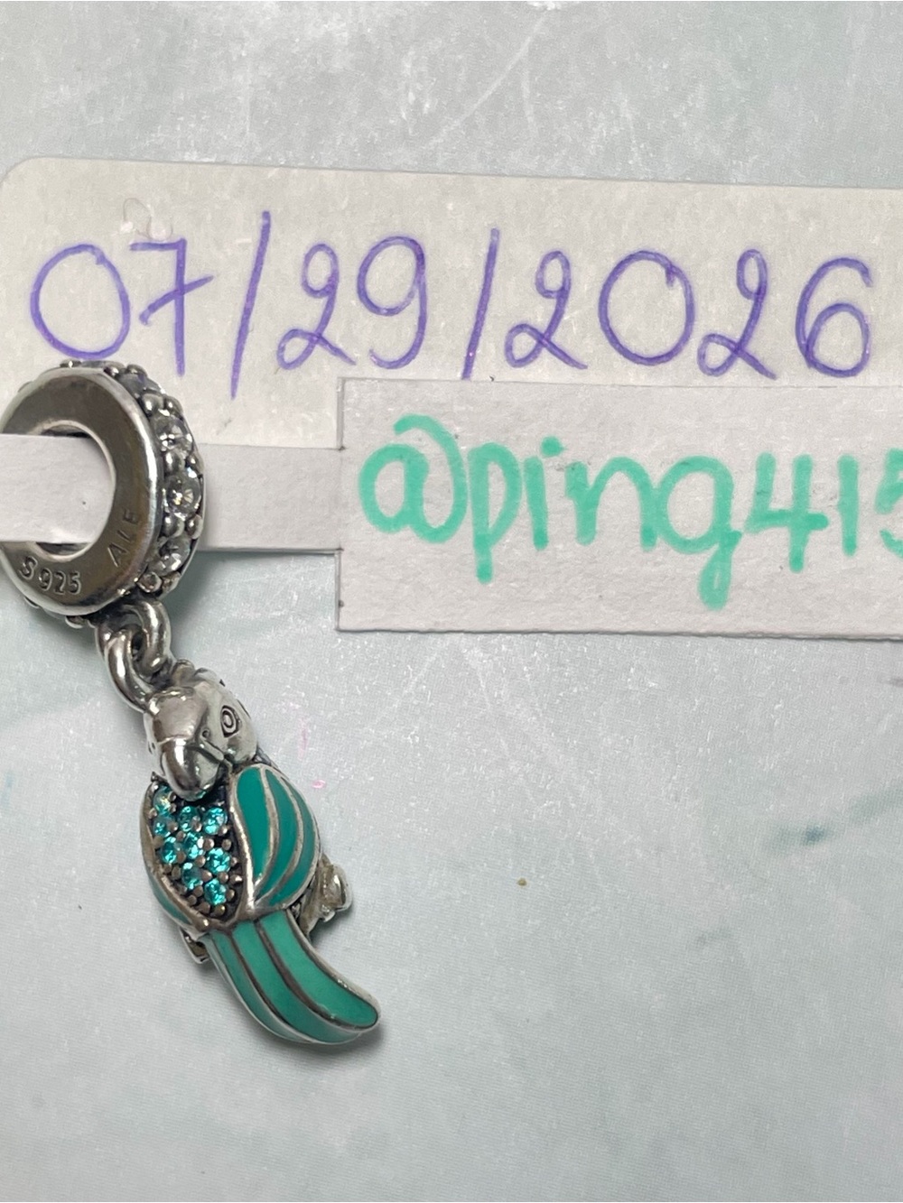 Pandora Tropical Parrot Dangle - Picture 10 of 11